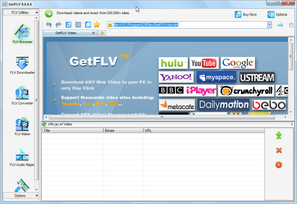 While its feature set is extensive, GetFLV Pro's user interface remains straightforward and user-friendly.